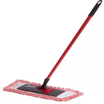 Platte mop VILEDA 140992 — microvezel nat-/droogkop voor harde vloeren, wasbaar tot 60 °C, rood/wit, 1 stuks