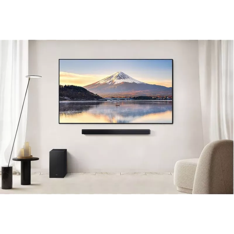 Soundbar Samsung HW-B450F/EN 2.1-kanaals Bluetooth met draadloze subwoofer, 300 W RMS, Dolby Audio, ARC