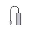 USB-C-naar-RJ45-adapter Unitek U1343AGY01 — 5 Gbit/s Ethernet, USB-C (stekker) naar RJ45 (bus), grijs, 0,15 m kabel