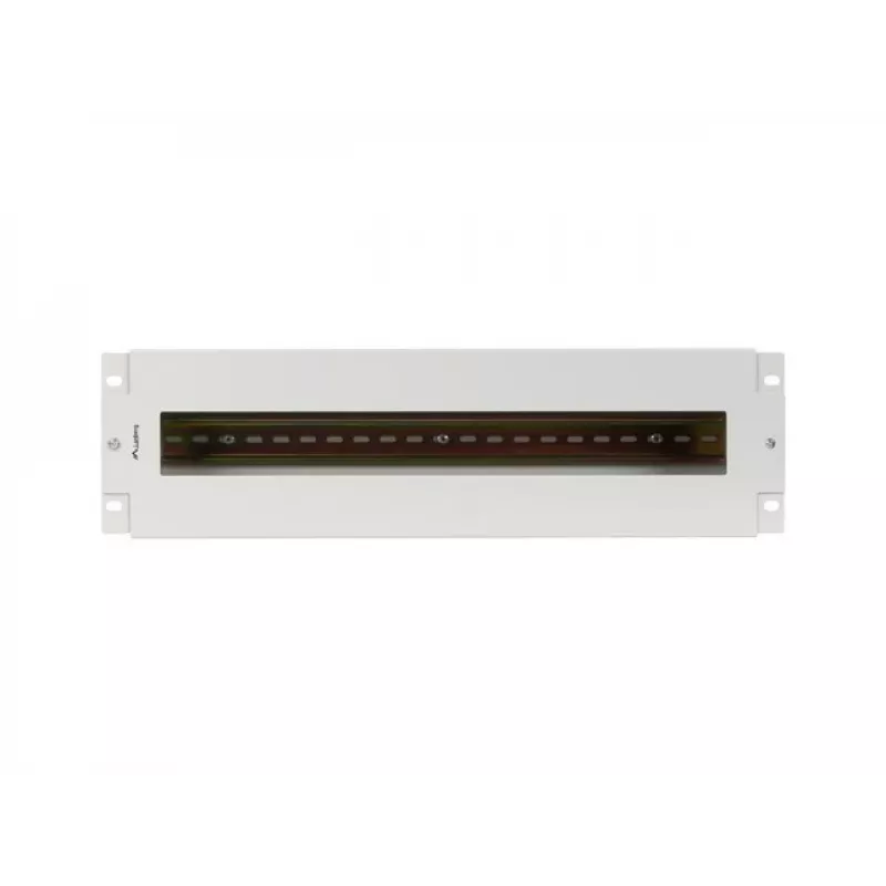 Lanberg AK-VDP103-S 19-inch 3U spanningsverdeelpaneel met DIN TS-35-rail, grijs