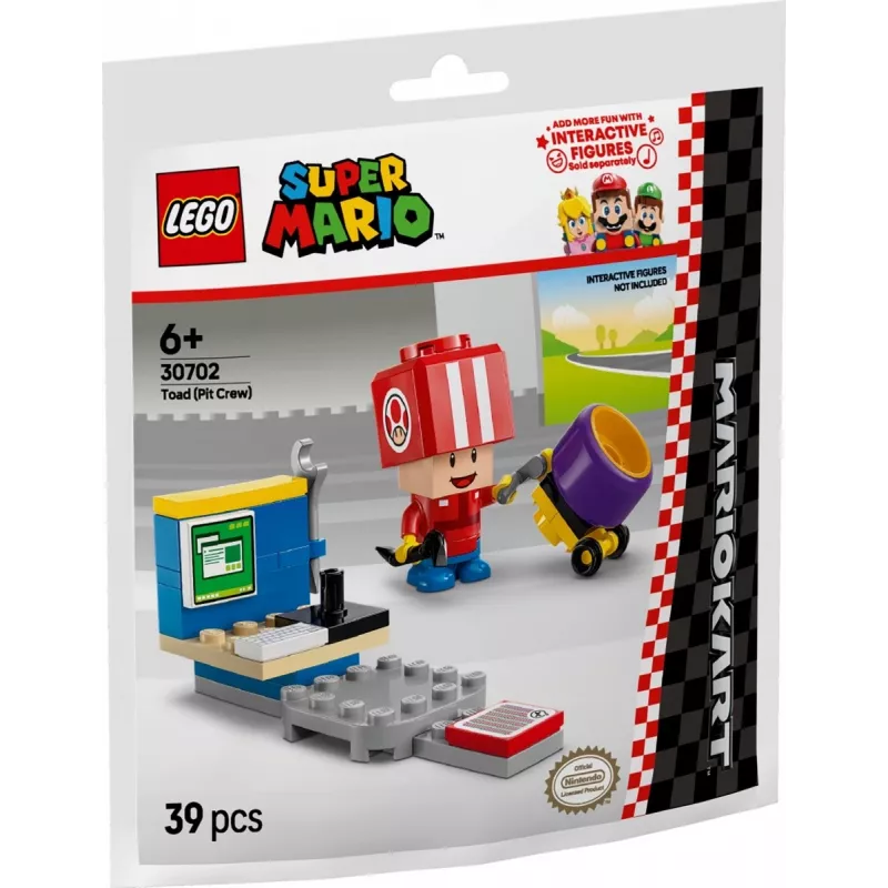 LEGO speelgoed Mario Kart Toad Pit Crew polybag 30702 kleine set minifiguur accessoires