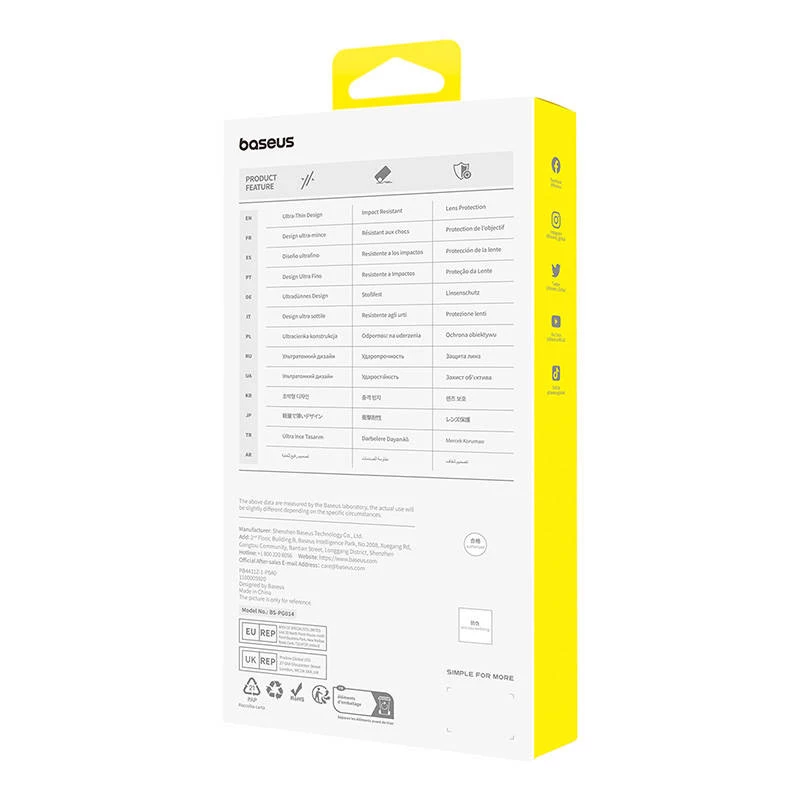 Baseus OS-Lucent Series hoesje voor iPhone 15 Plus, transparant, slank