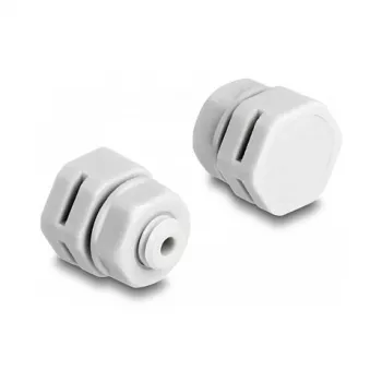 DeLOCK ventilatiestop M6 grijs 2 stuks polyamide