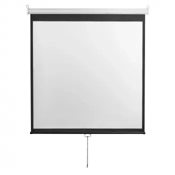 Projectiescherm SBOX PSM-100-2 180×180 cm handmatig voor wand-/plafondmontage