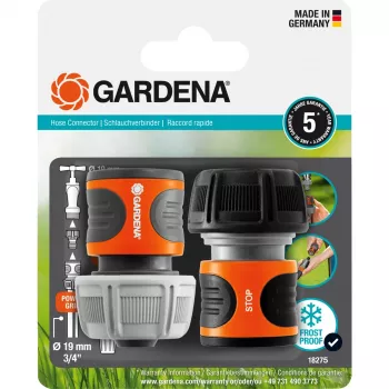 Slangverbinder Gardena 18275-20 zwart oranje 2 stuks