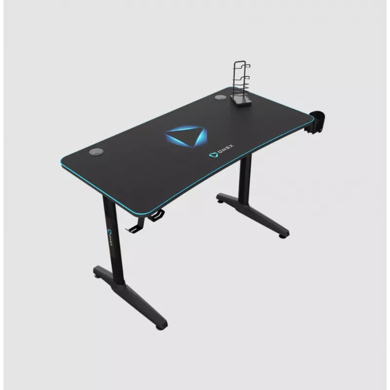 Gaming-tafel Onex GD1200H — 1200 mm tafelblad met bekerhouder en headset-haak