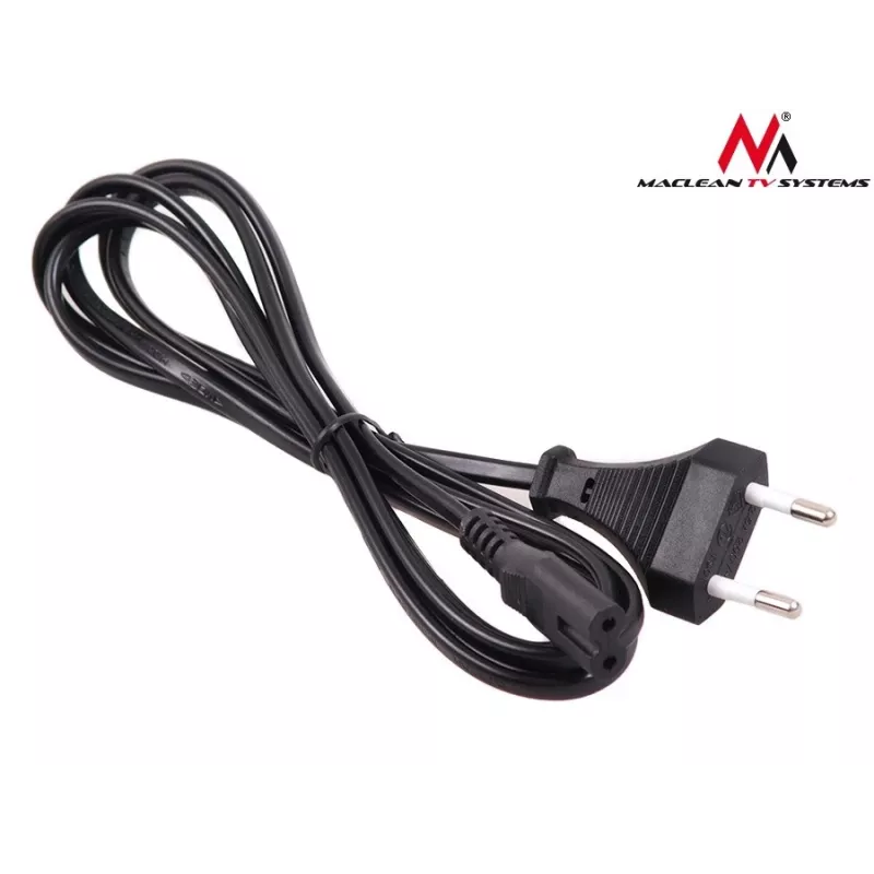 Maclean MCTV-809 Netsnoer EU-stekker naar Figure-8 (C7), 1,5 m