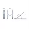 Unitek OT155SL opvouwbare laptopstandaard, aluminium, zilver