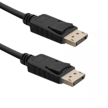 DisplayPort-stekker / DisplayPort-stekker kabel Qoltec 50587 2 m zwart