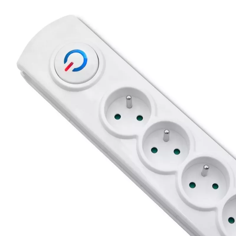 Overspanningsbeveiliging Qoltec 50293 wit 8 AC-stopcontacten 230 V