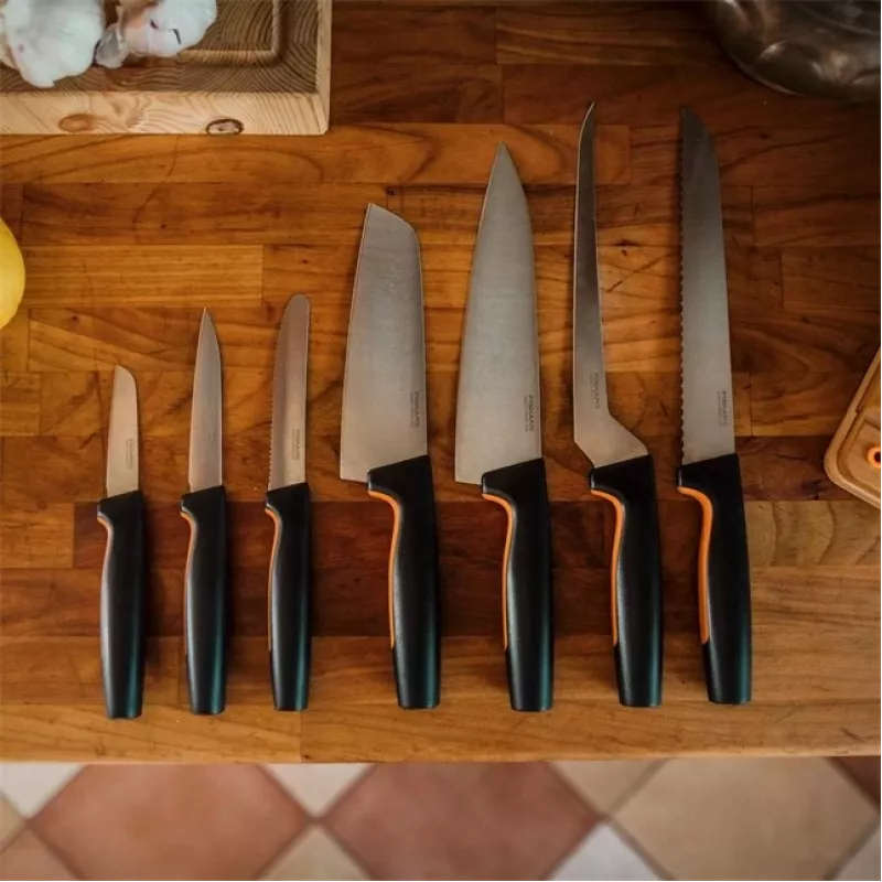 Fiskars 1057534 keukenmes roestvrij staal 1 stuk kokmes