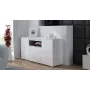 Cama Meble VIVA 150 dressoir, wit/wit hoogglans + Sonoma-eiken