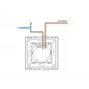 Enkelvoudige touch-schakelaar Spring model 0 glas zwart