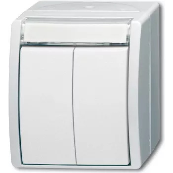 BUSCH JAEGER 1484-0-0379 - schakelaar - Wit - IP44 - CE - 74 mm - 55 mm