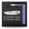 CableMod Classic Coiled CM-CKCA-CW-PW150PW-R spiraalvormige toetsenbordkabel, USB-C naar USB-A, 150 cm, Rum Raisin
