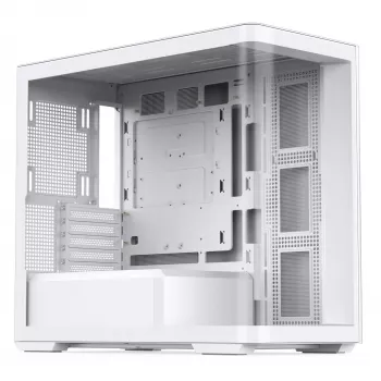 Jonsbo D300 Midi-Tower, 270 graden, gehard glas - wit