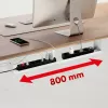 Maclean compacte kabelorganizer onder het bureau, max. belasting 5 kg, wit, MC-107 W