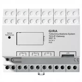IP-netwerkgateway Gira 262197 (2e generatie) voor TKS-intercomsystemen, ondersteuning voor 5 deuren