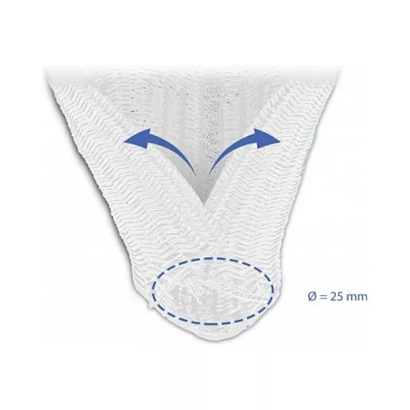 Gevlochten slang DeLOCK 20816 10 m x 25 mm wit