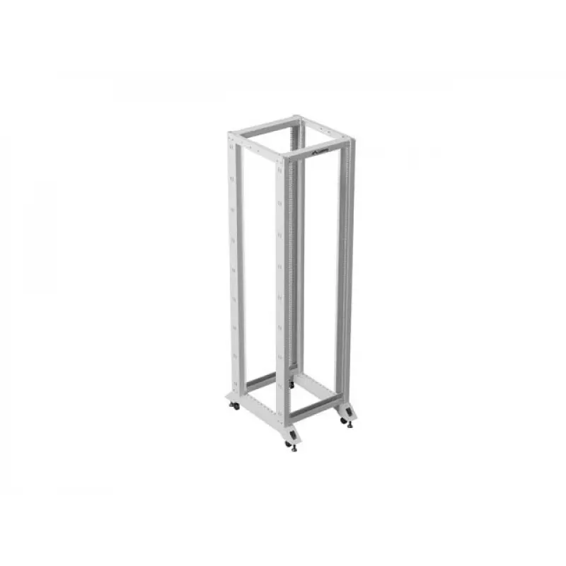 19 inch open rack LANBERG 42U, diepte 800 mm, breedte 600 mm, grijs