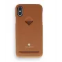 Kaarthouder-achterkant VixFox voor iPhone XSMAX – karamelbruin, achterhoes met kaarthouder