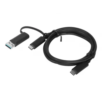 Lenovo 4X90U90618 USB-kabel USB 3.2 Gen 1 (3.1 Gen 1) 1 m USB A/USB C USB C Zwart