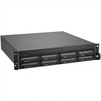 TerraMaster U8-500 PLUS NAS/opslagserver Rack (2U) Intel® Core™ i7 16 GB DDR5 0 TB zwart