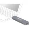 Externe behuizing voor M.2 voor M.2 NVMe PCIe SSD, drivebehuizing zilver, met USB Type-C en Type-A stekker