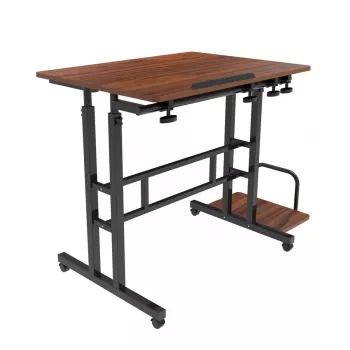 Maclean mobiele laptoptisch, zwart, 80x60 cm, max. 50 kg, in hoogte verstelbaar 67-115 cm, MC-124 B