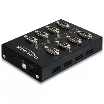 DeLock USB2.0 naar 8 x serieel adapter - serieel adapter - USB2.0 - RS-232 - 8 poorten (61860)