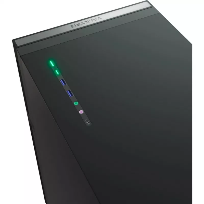 VK02 Lite, towerbehuizing zwart, gehard glas
