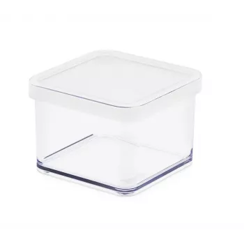 Voercontainer rotho Box Rotho 11603 rechthoekig 0,5 L, technopolymeer, wit, 100×100×72 mm