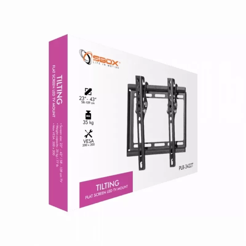 Sbox PLB-3422T kantelbare flatscreen-LED-tv-steun 23-43 35kg