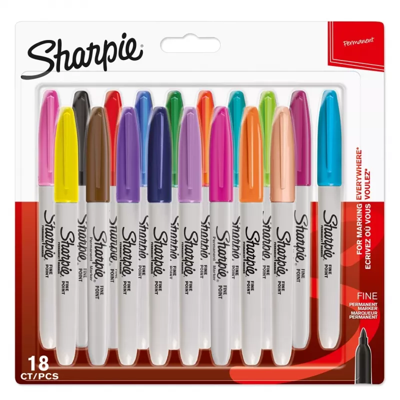 Sharpie fijnmarker 18 stuks fijne punt veelkleurig