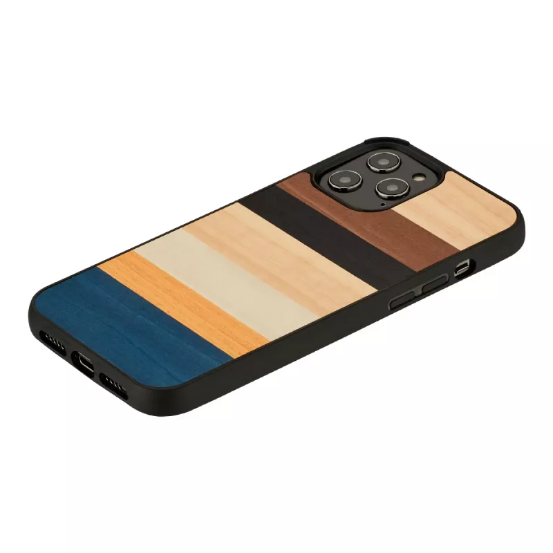 Beschermhoes Man and Wood voor iPhone 12 Pro Max, zwart