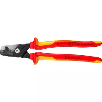 Kabelschaar Knipex 95 18 225 VDE, geïsoleerde grepen, lengte 225 mm