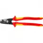Kabelschaar Knipex 95 18 225 VDE, geïsoleerde grepen, lengte 225 mm