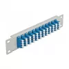 Glasvezel patchpaneel DeLOCK 10 inch 12 poorten LC quad blauw 1U grijs