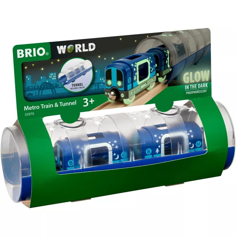 Welt Tunnelbox metro licht in het donker, speelgoedvoertuig blauw