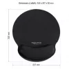 Delock Ergonomische muismat met polssteun zwart 252x227 mm