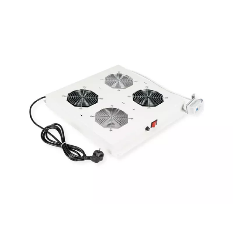 ROLINE 19 inch inductieventilatorunit 26.21.0076, grijs, 2 ventilatoren