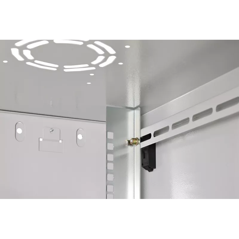 Wandmontagerack DIGITUS Dynamic-N 12U 600x600 mm IP20, slot met sleutel, kabelmanagement, ongemonteerd