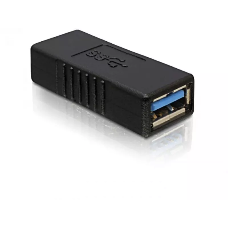 DELOCK USB 3.0-A adapter USB-A naar USB-A zwart, USB 3.0 gegevensoverdracht