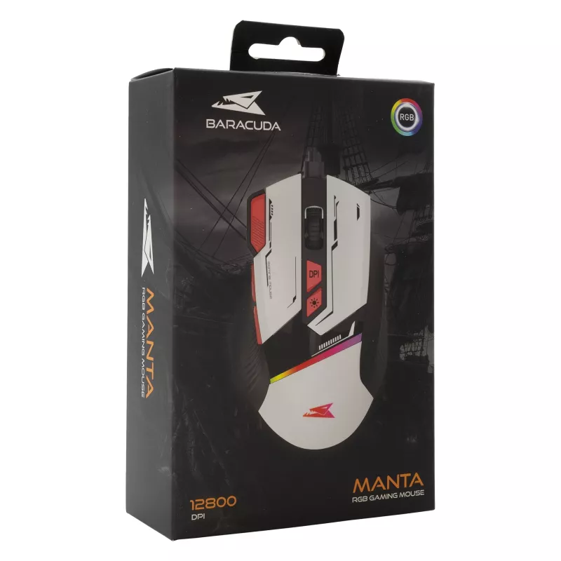 Muis Baracuda BGM-042 MANTA wit USB