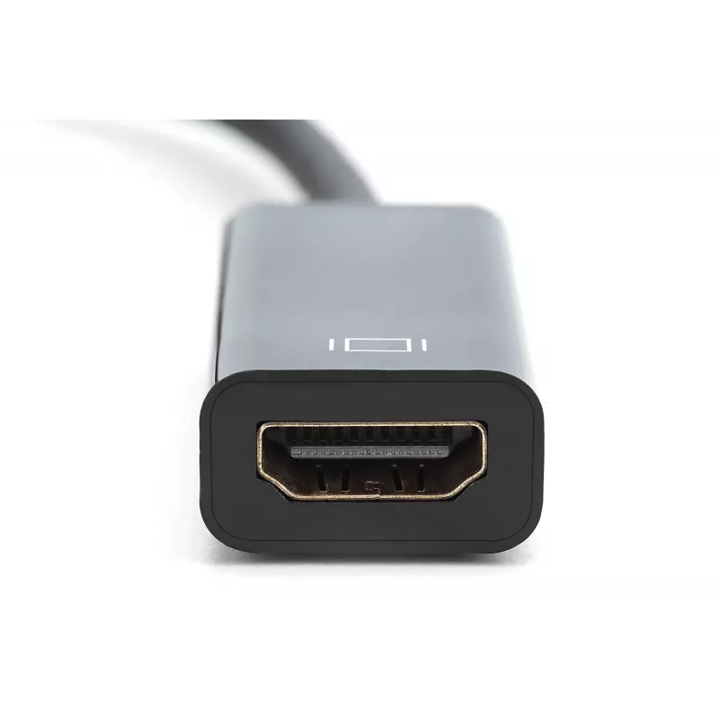 DIGITUS adapter, DisplayPort stekker - HDMI A bus DisplayPort standaard 1.1a, UL20276 gecertificeerd, AWG28 (DB-340400-001-S)