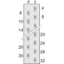 SCHROFF Blade Strip - MH24+7 pin 90° hard soldeer (69001905)