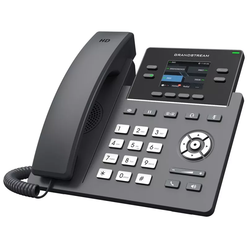 IP-telefoon Grandstream Networks GRP2612G zwart 4 lijnen lcd