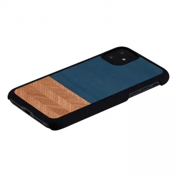 Smartphonehoesje man and wood voor iPhone 11 – beschermhoes in denim-zwart