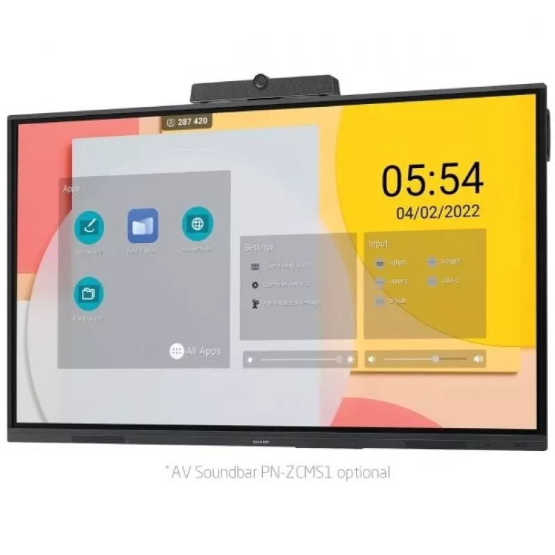 Sharp PN-L752B interactief whiteboard 190,5 cm (75 inch) 3840 x 2160 pixels touchscreen zwart