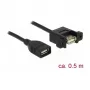 USB-kabel DeLOCK 85459 USB 2.0 0,5 m zwart